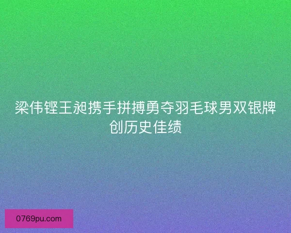 梁伟铿王昶携手拼搏勇夺羽毛球男双银牌创历史佳绩